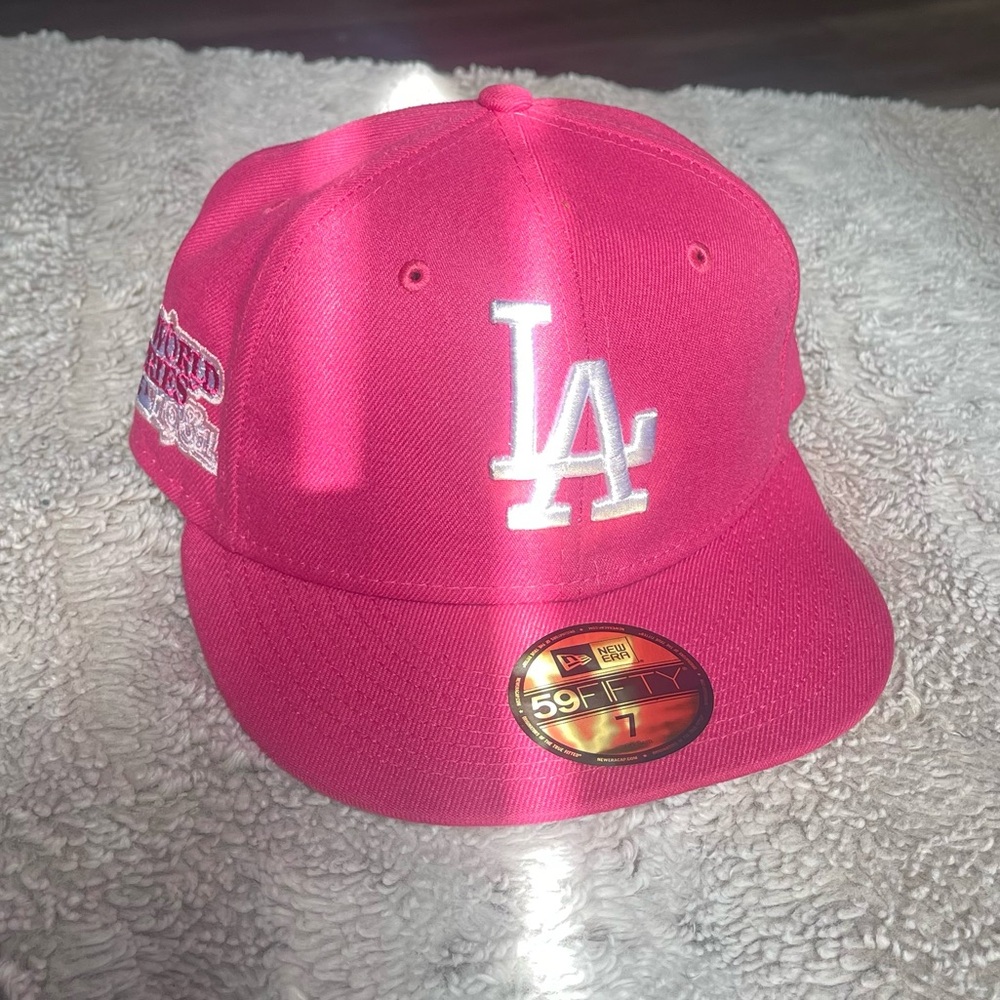 Men's Los Angeles Dodgers New Era Pink 1981
World Series  59FIFTY Fitted Hat